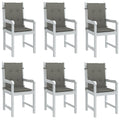Vidaxx chair cushions 6 pcs low back 100x50x4 cm fabric dark gray-0
