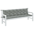 Vidaxx garden bench cushions 2 pcs 200x50x7 cm fabric mixed light gray-0