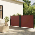 Vidaxx extendable wind screen 100x1000 cm brown-0