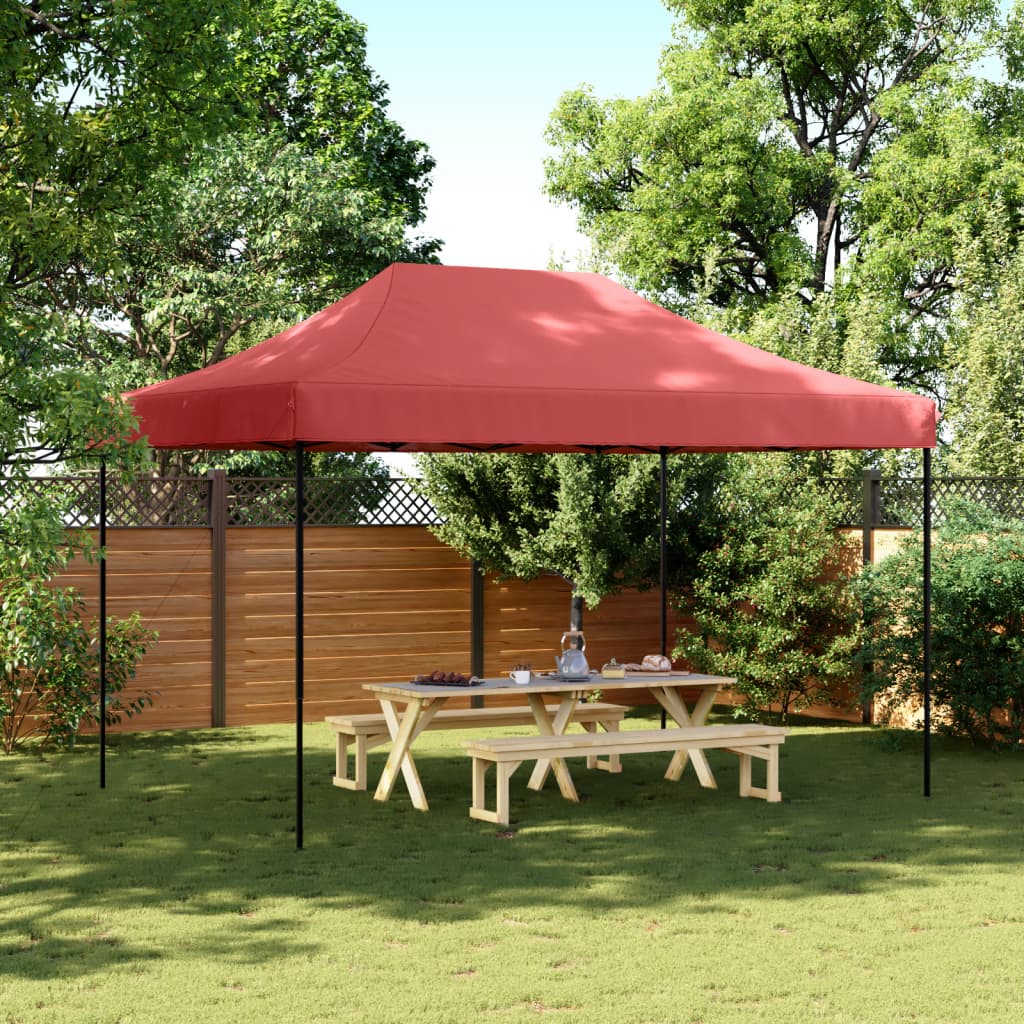 VidaXL party tent foldable pop-up 410x279x315 cm burgundy-0