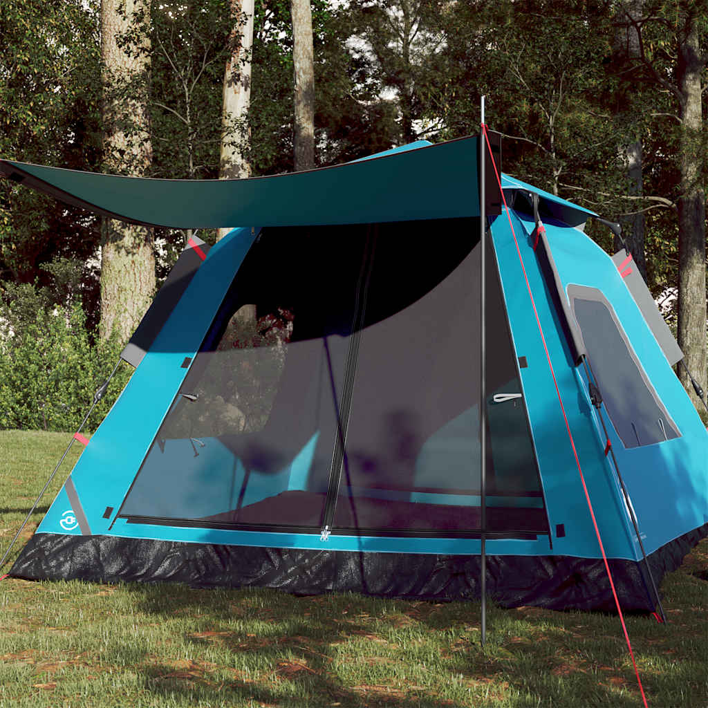 Vidaxl dome tent 5-person quick release blue-0