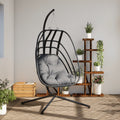 Vidaxl hanging chair with standard steel, anthracite-0