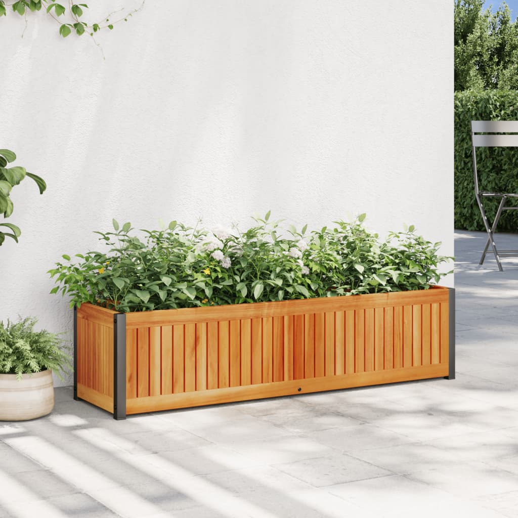 Vidaxx planter 110x30x27.5 cm solid acacia wood and steel-0