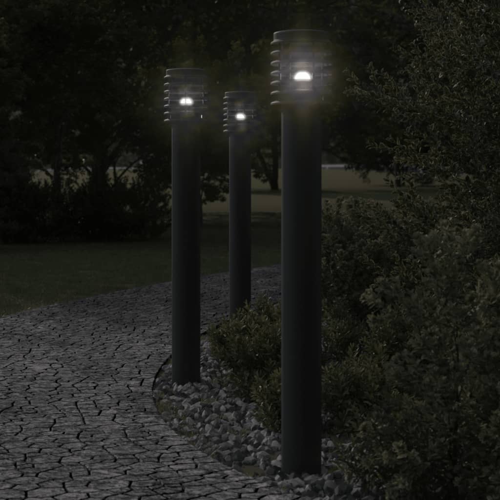 Vidaxx outdoor floor lamp 110 cm stainless steel black-0