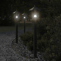Vidaxx outdoor floor lamp 3 pcs 80 cm stainless steel black-0