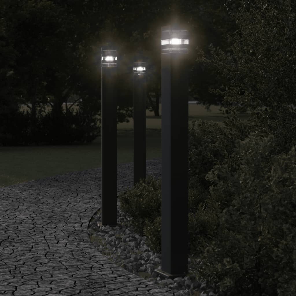 Vidaxx outdoor floor lamp 110 cm aluminum black-0