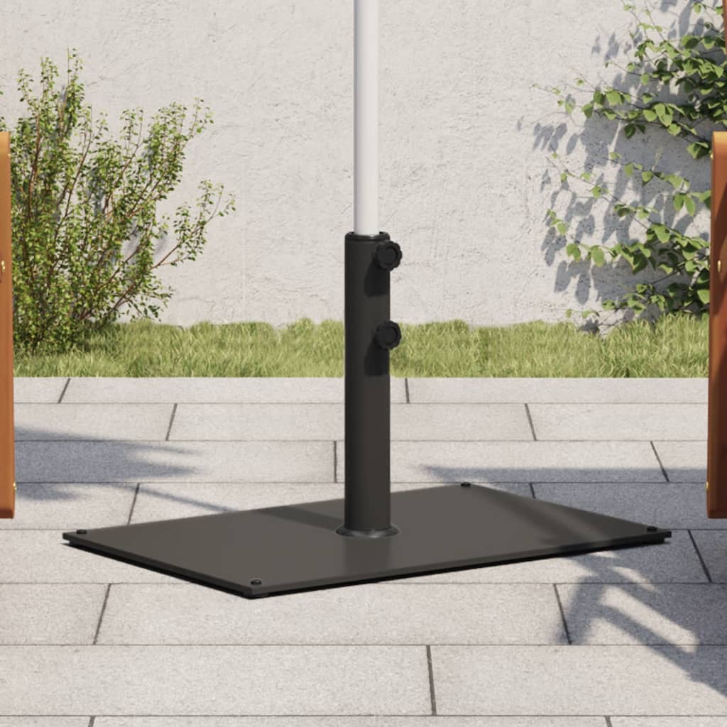 Vidaxl parasol base for poles of ø32 38 48 mm 15 kg rectangular-0