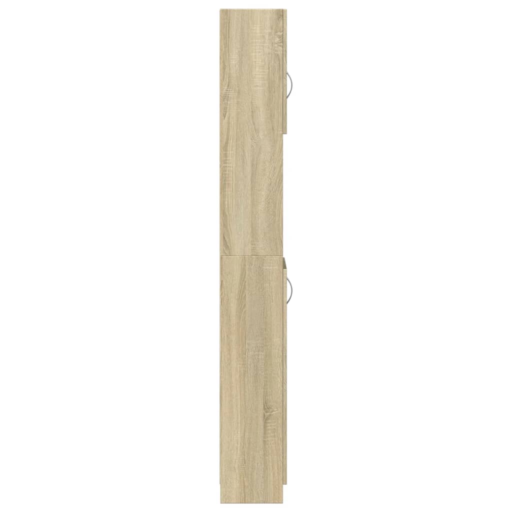 NNEVL Bathroom Cabinet Sonoma Oak 32x25.5x190 cm Engineered Wood