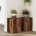VidaXL plant stands 2 pcs 25x25x35 cm treated wood, old wood-colored-0