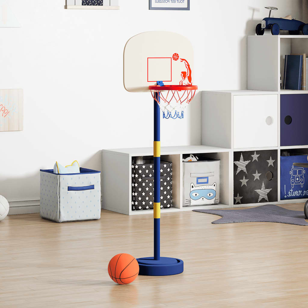Vidaxl basketball stand with ball and pump, height adjustable 90-121 cm-0