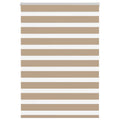 VidaXL zebra blind 95x150 cm fabric width 90.9 cm polyester sand brown-0