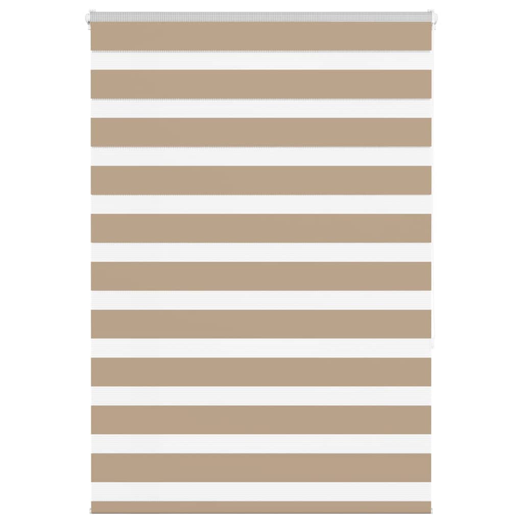 VidaXL zebra blind 95x150 cm fabric width 90.9 cm polyester sand brown-0