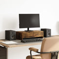 VidaXL Monitor stand with drawers 50x27x15 cm wood smoked oak color-0