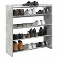 Vidaxx shoe rack 80x25x81 cm engineered wood concrete gray-0