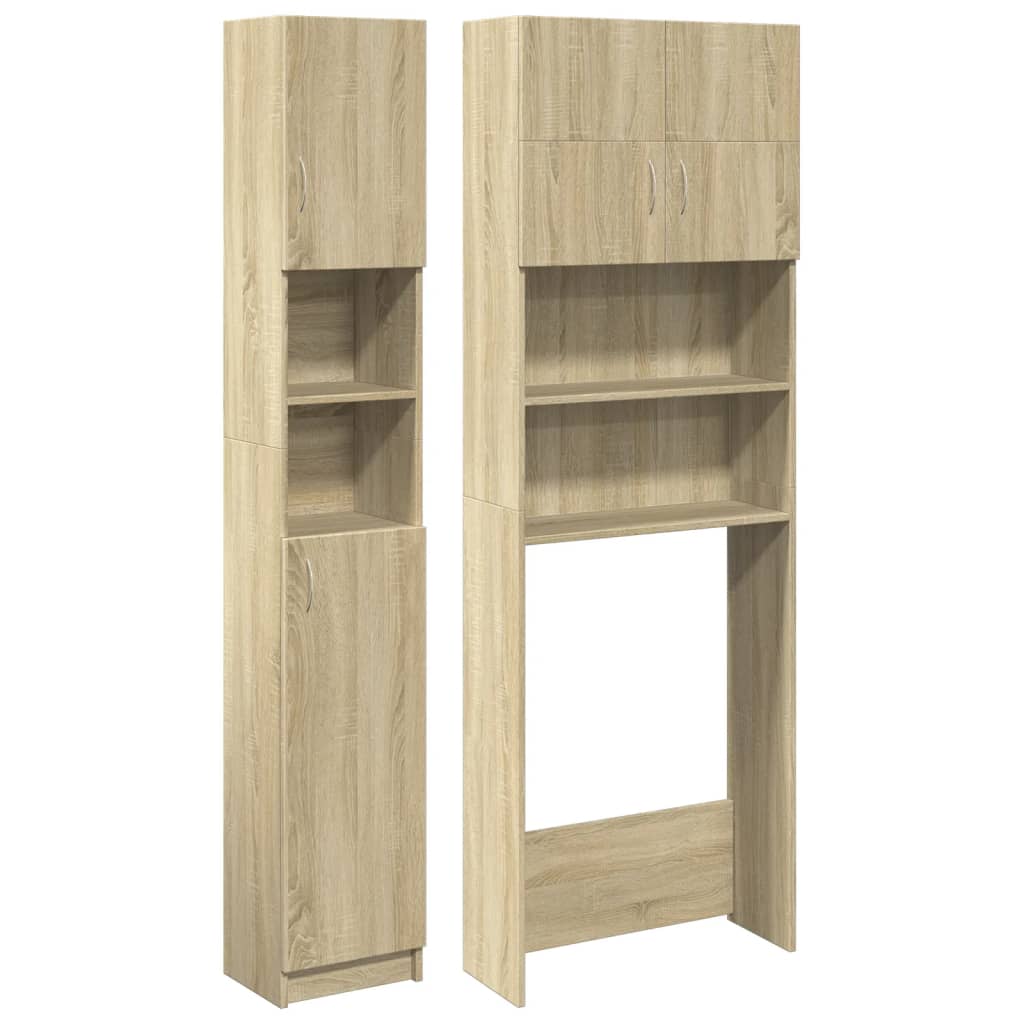 NNEVL Bathroom Furniture Set 2 pcs Sonoma Oak Engineered Wood