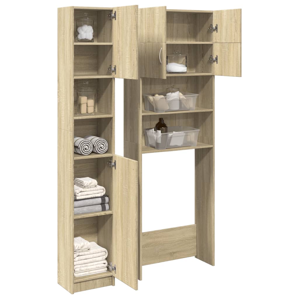 NNEVL Bathroom Furniture Set 2 pcs Sonoma Oak Engineered Wood