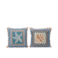 Decoris cushion with shell cotton 43x43x4cm-0