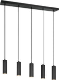 Trio soka - hanging lamp - black matt - excl. 5x gu10 5 w - ceiling mounting - height adjustable-0