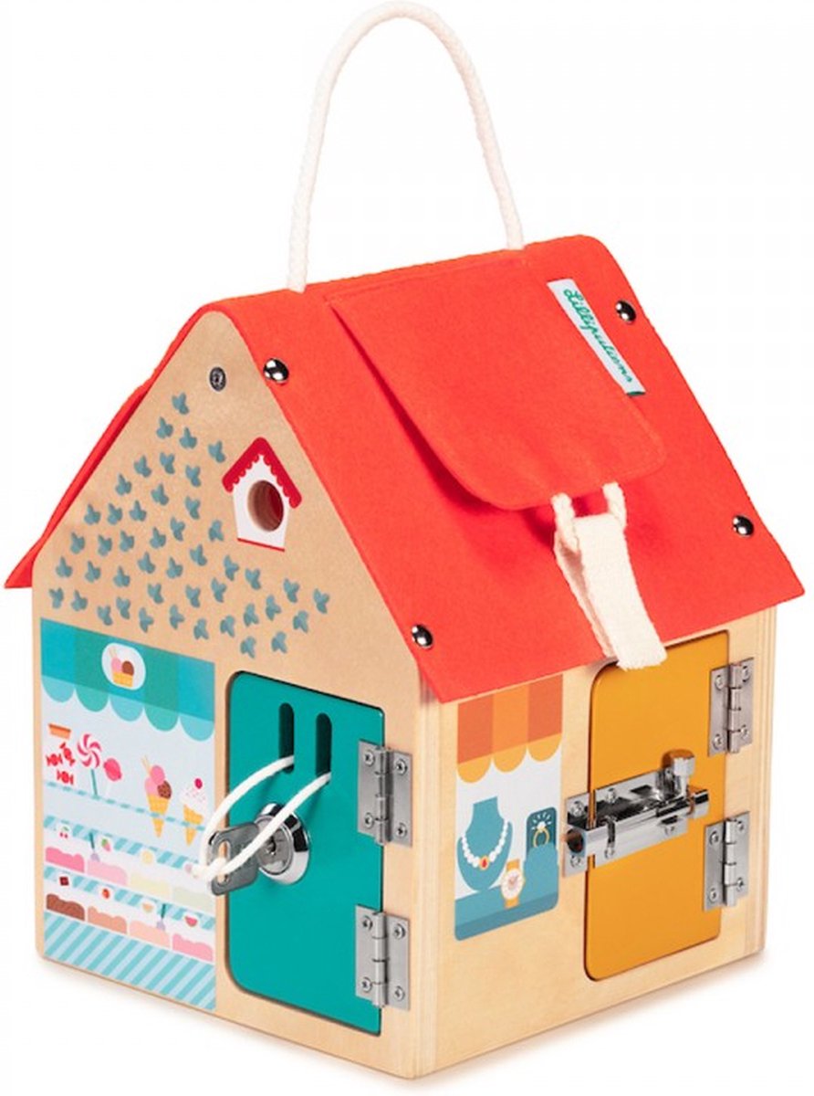 Lilliputiens - bolt house - wooden toy house with hidden spaces-0