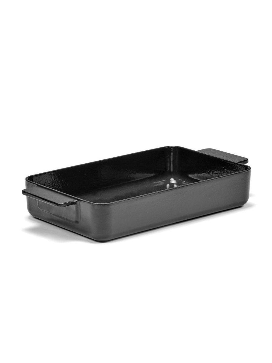 Serax - sergio herman - surface - oven dish l - black - l 38.5cm - 4.85kg-0