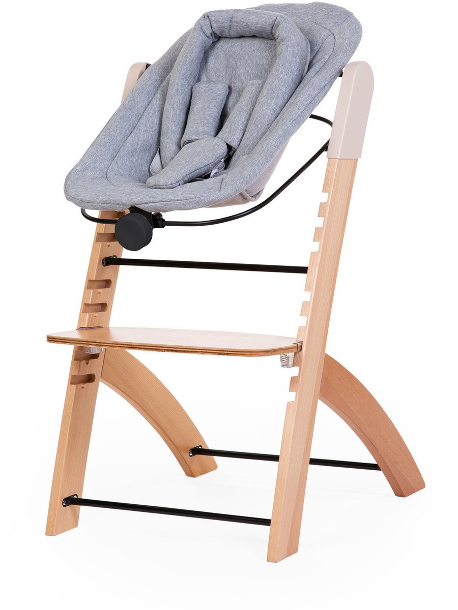 Childhome - newborn evosit - highchair - black jersey - adjustable - newborns up to 6 months-0