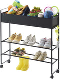 Yamazaki storage rack with wheels - tower - black-0