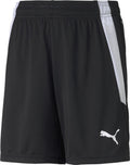 Puma teamliga shorts jr unisex sports pants - black- white-0