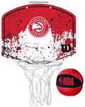 Wilson NBA Hawks mini basketball set with ball and mini hoop multicolored-0