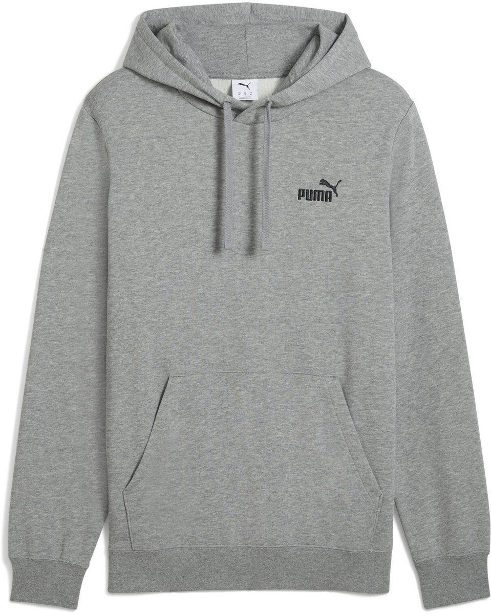 Puma ess small no. 1 logo hoodie fl unisex sweater - medium gray heather-0