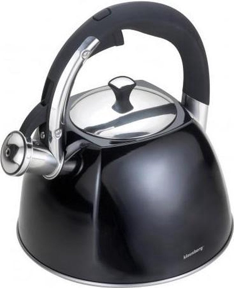 Klausberg kb-7194 whistling kettle - 3l - stainless steel - all heat sources-0