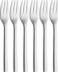Wmf nuova - cake forks - 6 pieces - stainless steel - elegant design - dishwasher safe-0