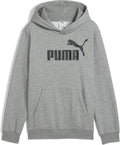 Puma ess no. 1 logo hoodie fl b unisex sweater - medium gray heather-0
