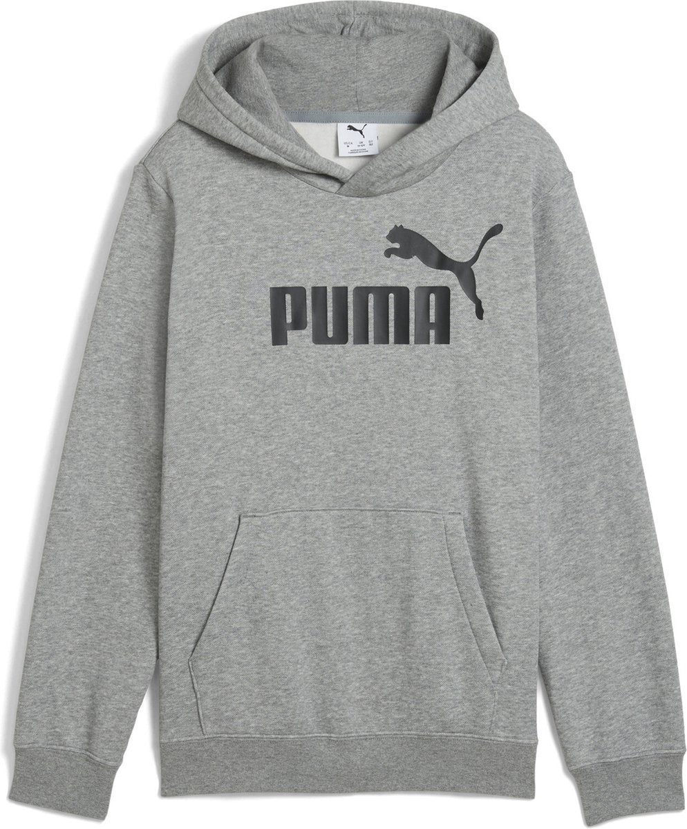 Puma ess no. 1 logo hoodie fl b unisex sweater - medium gray heather-0