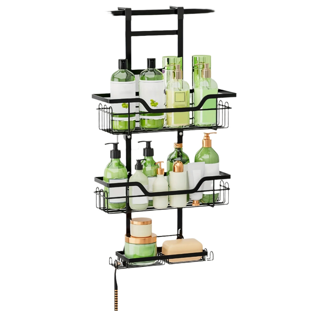 NNETM 3-Tier Over-the-Door Rustproof Bathroom Shower Caddy