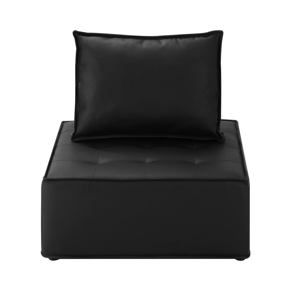 NNEED Pu Leather Sofa Couch Black