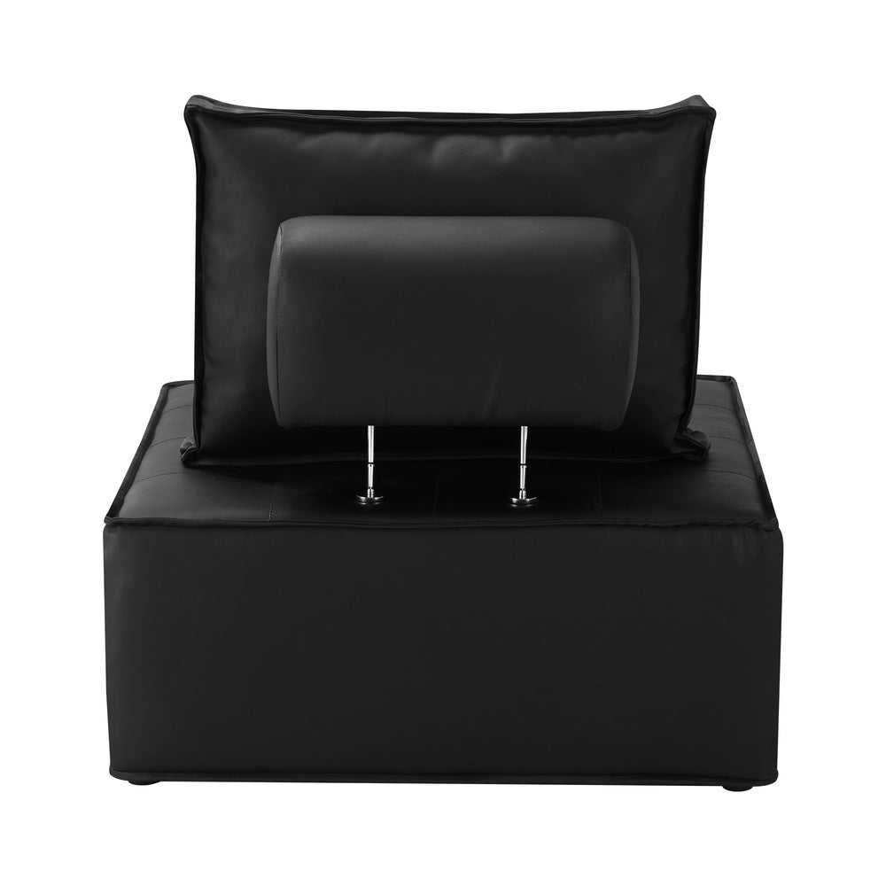 NNEED Pu Leather Sofa Couch Black