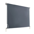 Instahut 3X2.5M Outdoor Blinds Awning Roll Down Canopy Retractable Outdoor Blinds Window Shade Grey-0