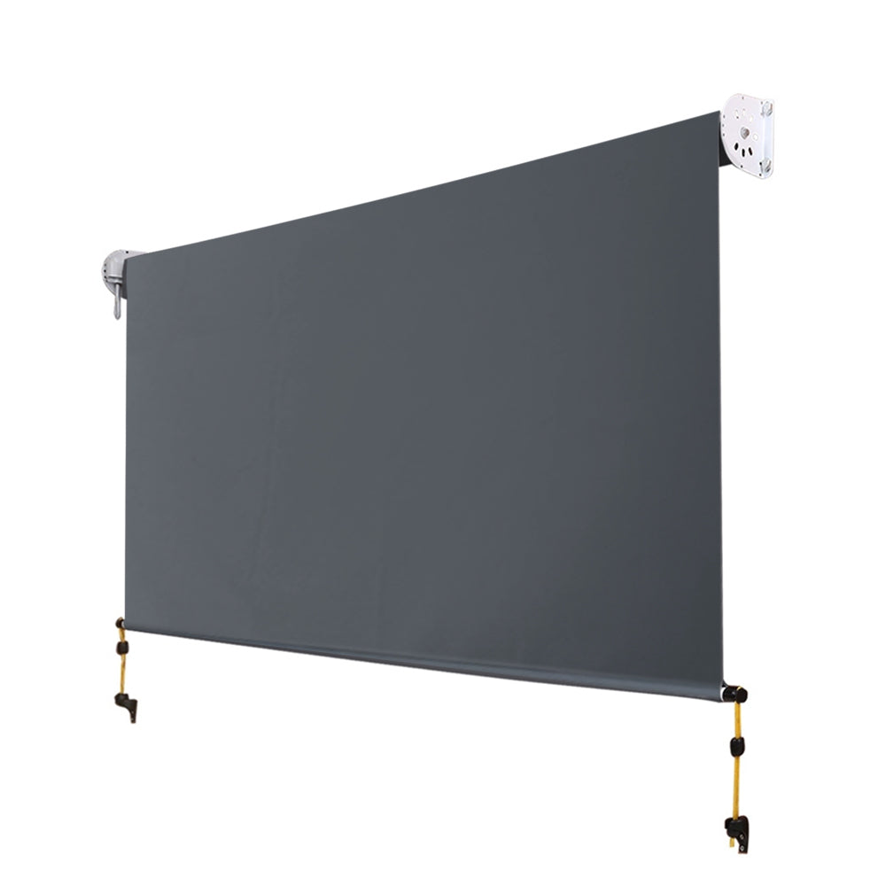 Instahut 3X2.5M Outdoor Blinds Awning Roll Down Canopy Retractable Outdoor Blinds Window Shade Grey-3