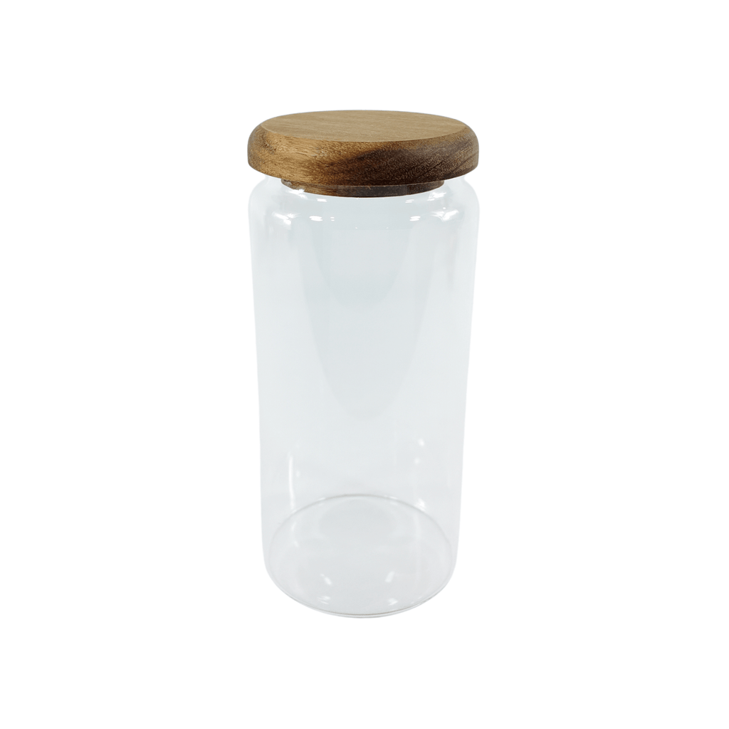 Acacia Lid Glass Jar Small Pantry Organisation 15 Pack