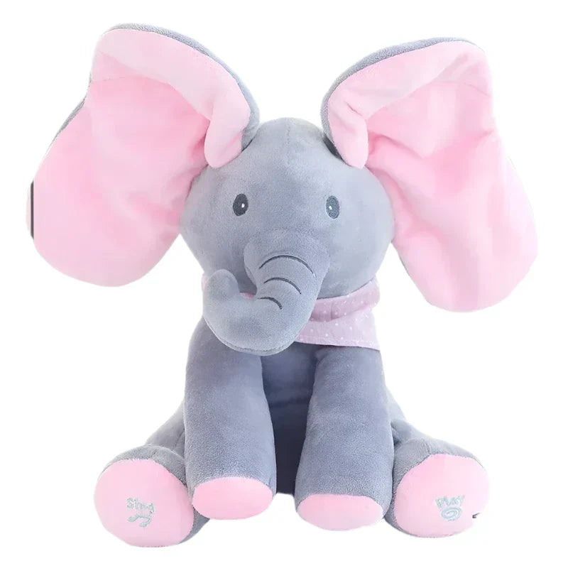 Animated Singing Elephant Plush Toy with Moving Ears-0