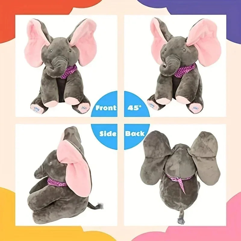 Animated Singing Elephant Plush Toy with Moving Ears-3