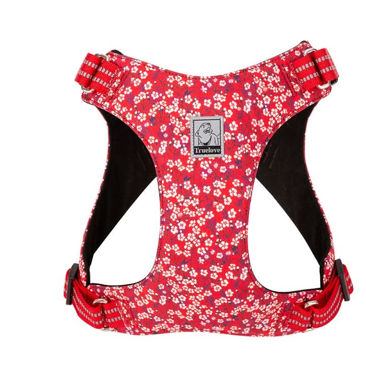 True Love Floral Doggy Harness - Red, L-0