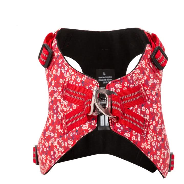 True Love Floral Doggy Harness - Red, L-1