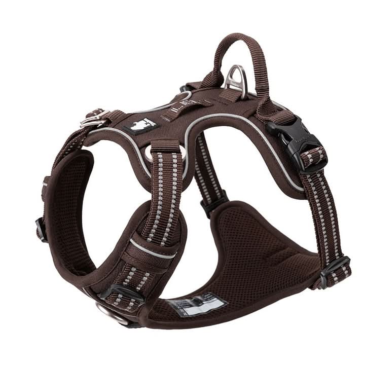 True Love No Pull Explosion Proof Dog Harness - Brown, S-1