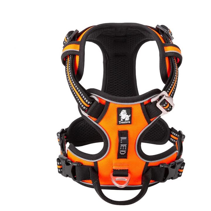 True Love No Pull Explosion Proof Dog Harness - Orange, L-0