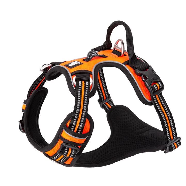True Love No Pull Explosion Proof Dog Harness - Orange, L-1