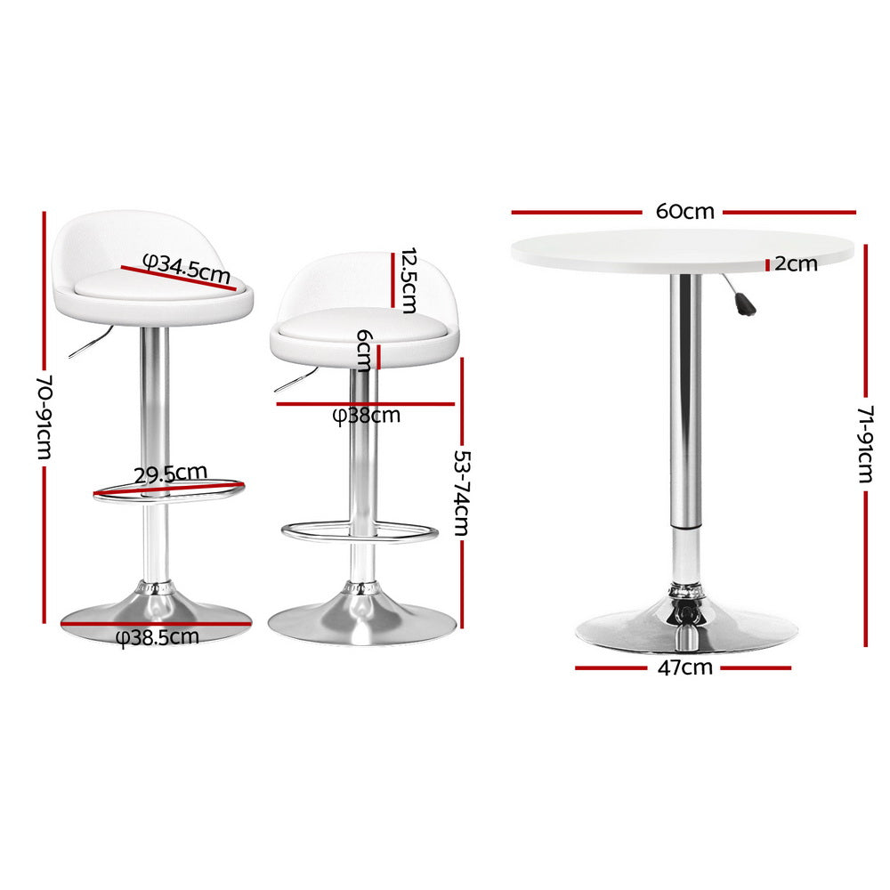 NNEDSZ Artiss Bar Table and Stools Set Dining Desk Kitchen Chairs Cafe Pub