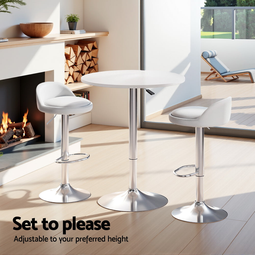 NNEDSZ Artiss Bar Table and Stools Set Dining Desk Kitchen Chairs Cafe Pub