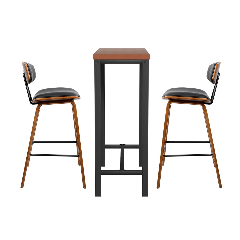 NNEDSZ Artiss Bar Table and Stools Set Dining Desk Kitchen Chairs Cafe Pub