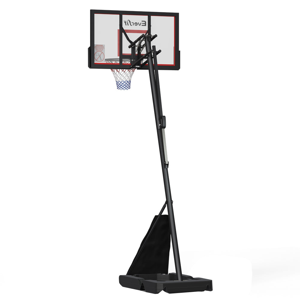 NNEDSZ Portable Basketball Hoop Stand System Height Adjustable Net Ring Red